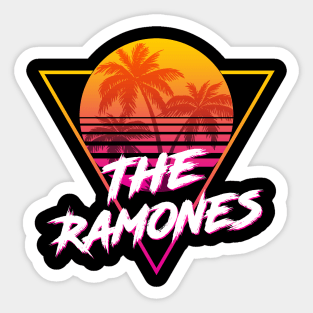 The Ramones - Proud Name Retro 80s Sunset Aesthetic Design Sticker